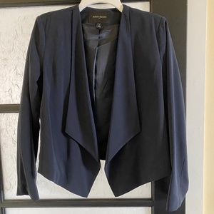 Banana Republic Petite Dark Navy Draped Open Front Blazer / Suit Jacket Size: 8P